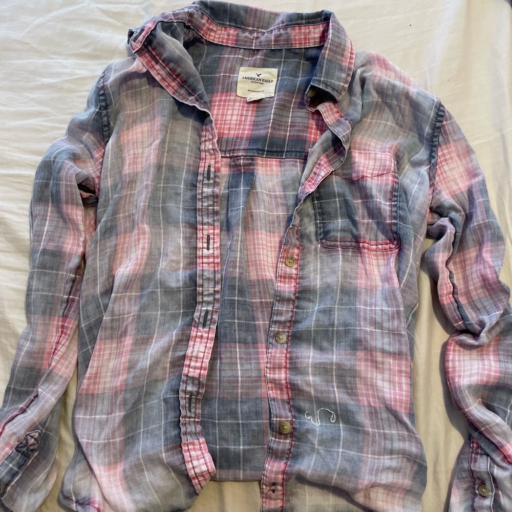 American Eagle Supersoft Boyfriend Fit Flannel